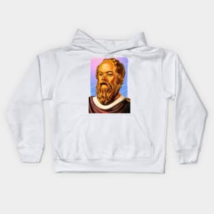 Ancient Philosopher Socrates illustration Kids Hoodie